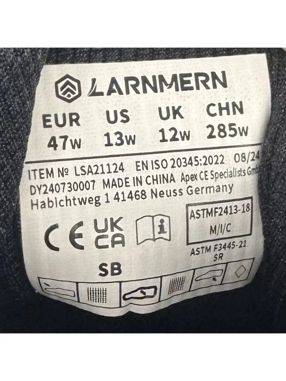 LARNMERN Steel Toe Shoes Non-slip Loafer Shoe Mesh Walking Sneaker Size 13 Wide
